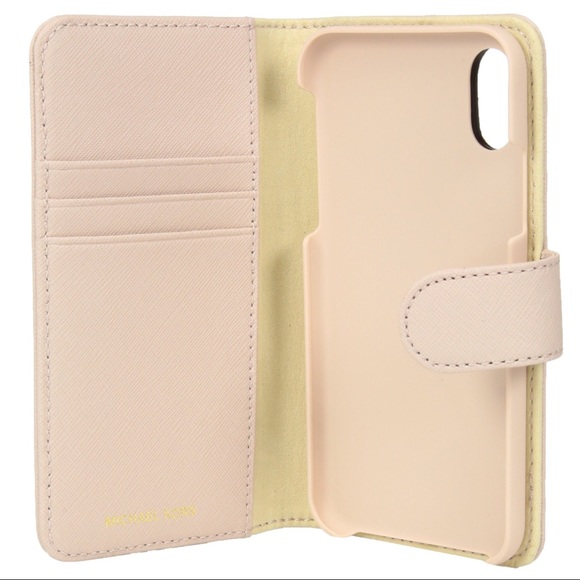 MICHAEL KORS IPHONE X WALLET CASE BLUSH PINK - Picture 3 of 6